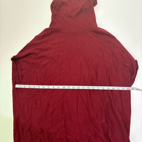 Joan Vass Maroon Poncho Sweater - Picture 2 of 11